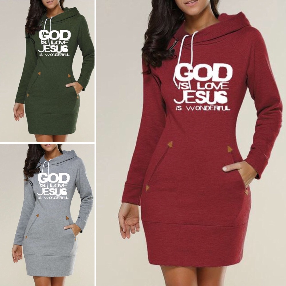 🔴ONE LEFT🔴Trendy God Is Love Sweater Dress
